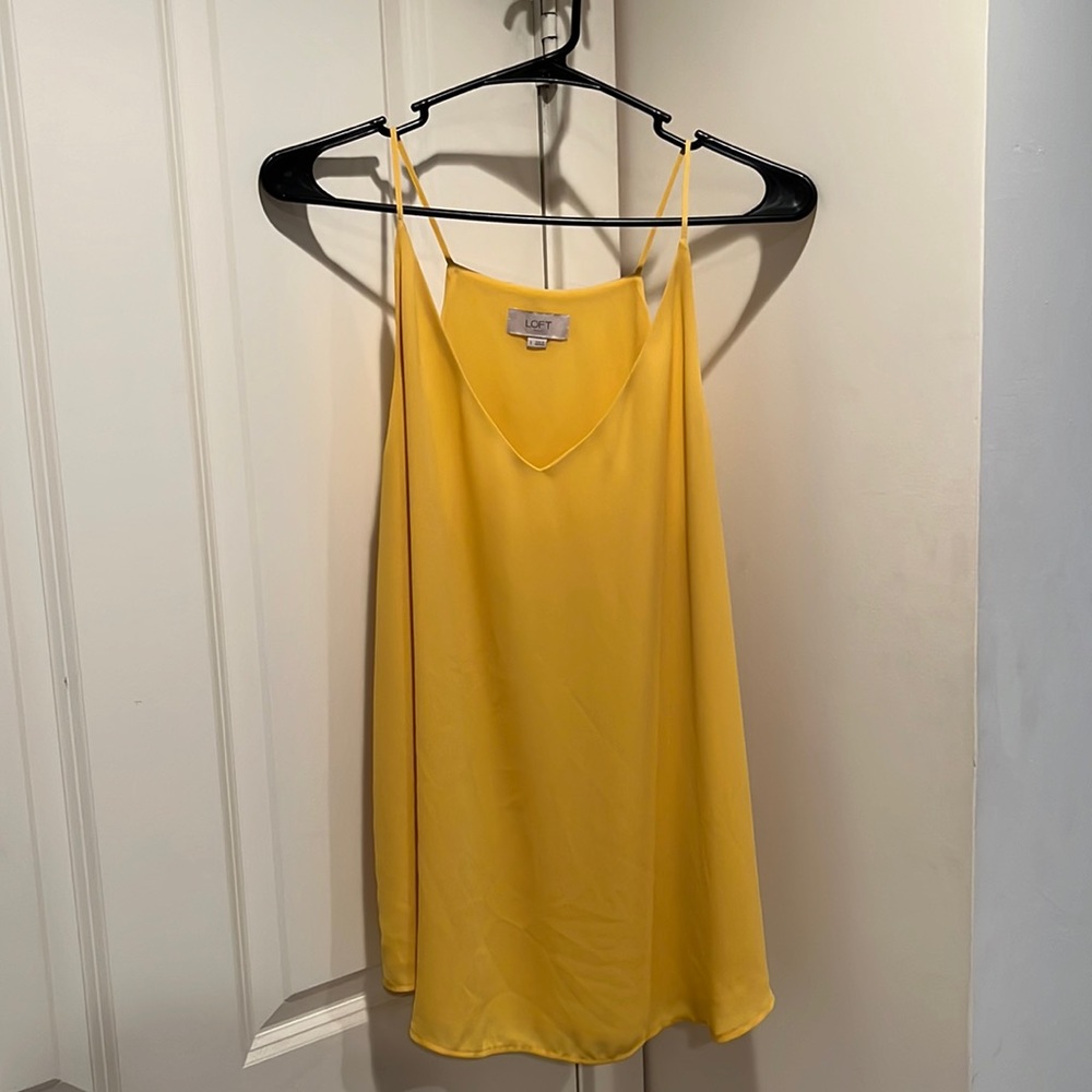 Yellow tank top from The Loft. Size L. Gently worn.